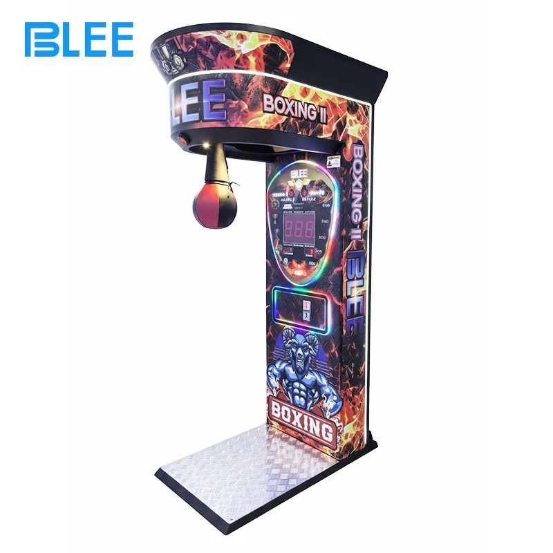 Coin Operated Arcade Boxer Games Workout Equipment Electronic Punch Measure Arcade Boxing Game Machine Kick Stand Punching