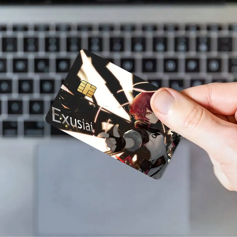 Game Arknights Exusiai Credit Card Skin Stickers for Bank Card Bus Metro Card Sticker Waterproof Gift