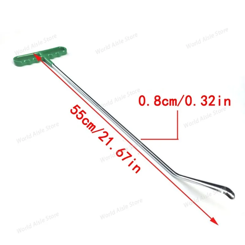 Automotive Body Dent Repairing Rod Removal Rods Car Dent Repair Tool Snake Hook Flat Top Pry Bar Dent Remover Hook Tool