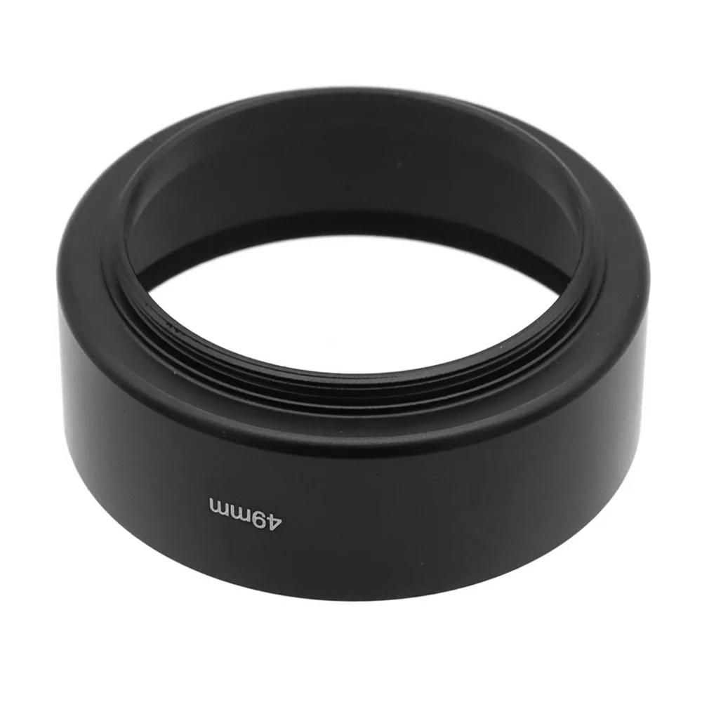 Standard Metal Lens Hood With Filter Thread 35/43/46/49/52/55/58/62/67/72/77/82/95mm For Canon Nikon Sony Olympus Pentax