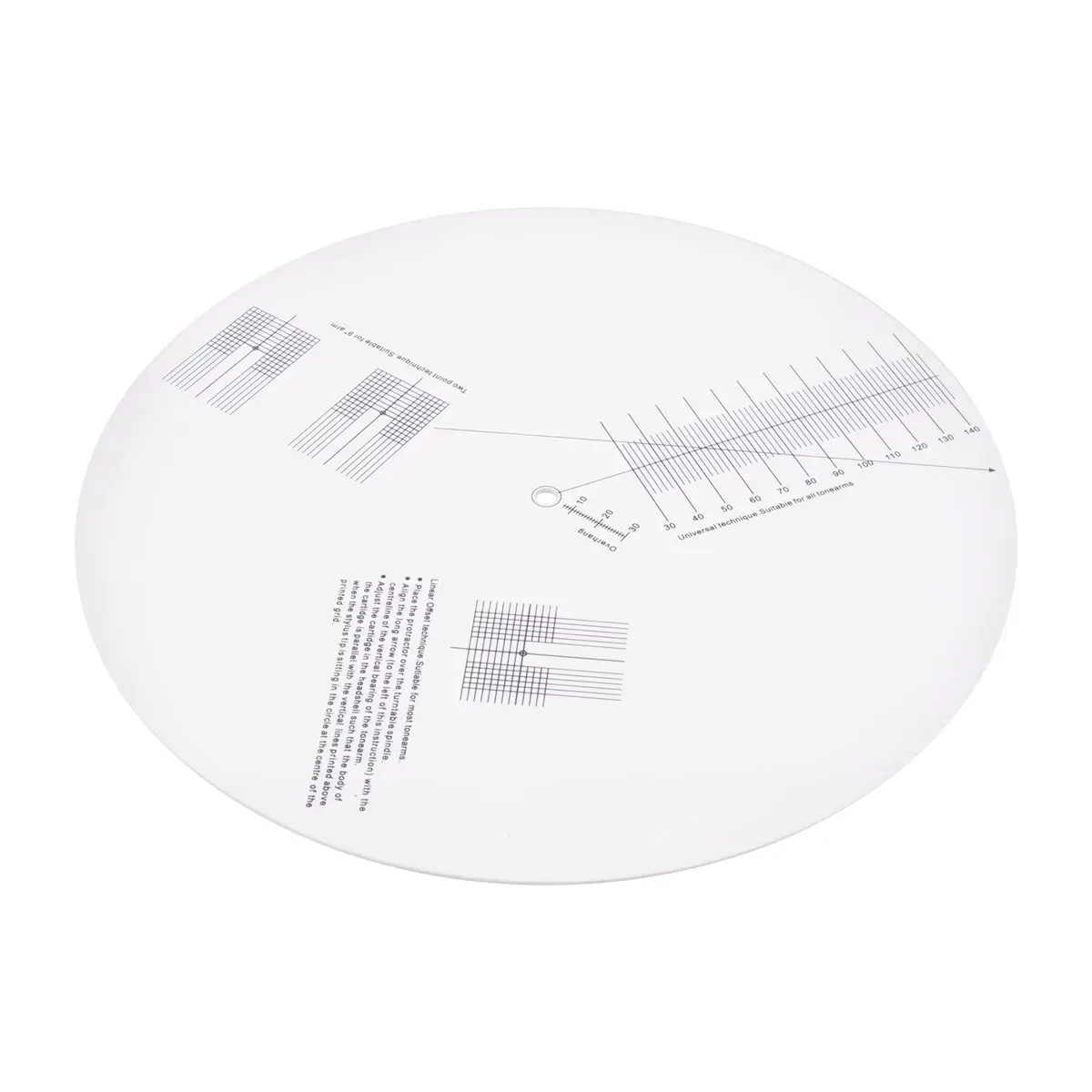 A72Z Anti-Sliding LP Vinyl Record Pickup Calibration Plate Distance Gauge Protractor Adjustment Tool Ruler for Turntable