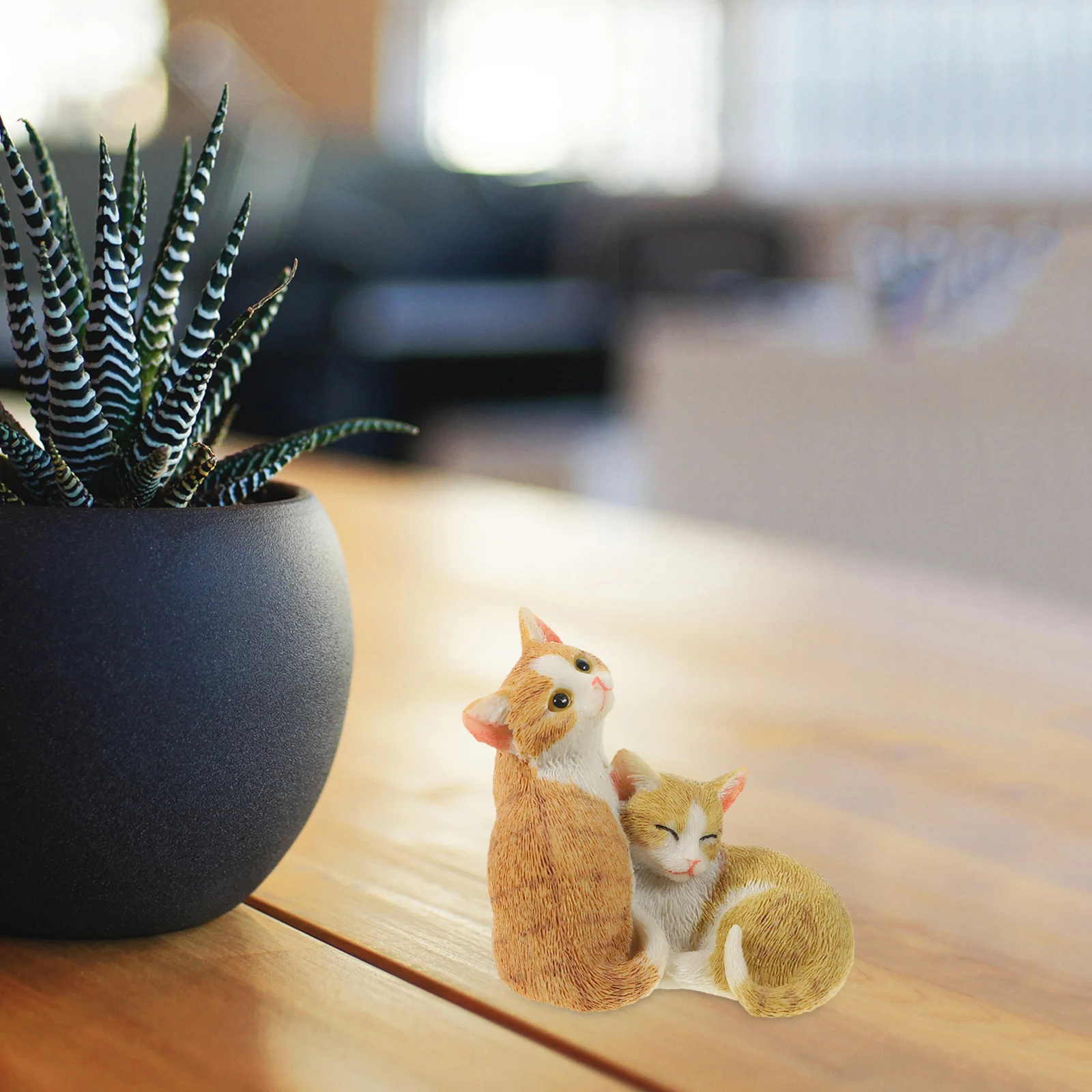 

Миниатюрная статуя кошки из смолы, декоративная для сказочного сада, лужайки, настольного растения, горшка, орнамент, статуя кошки, миниатюры, миниатюры