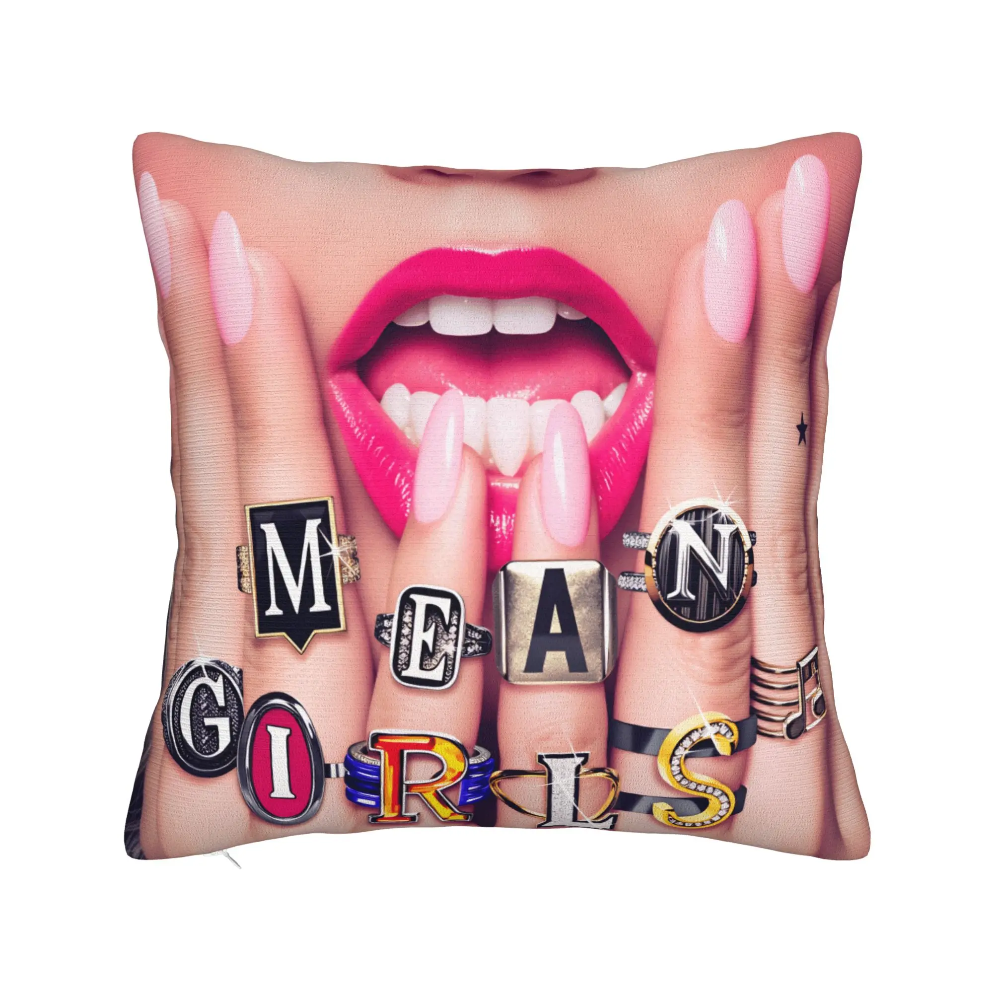 M-Mean Girls B-Burn Book Pillow Case  Custom Pillow Cover For Living Room Chair Funny Pillowcases