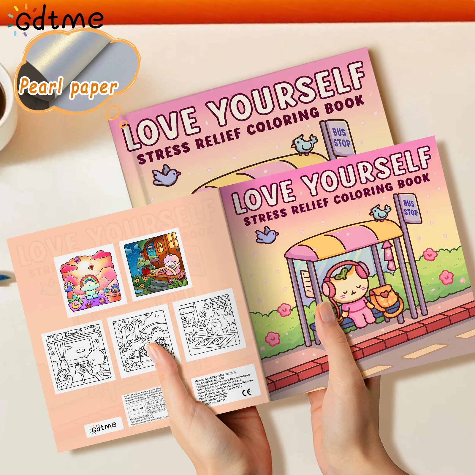 LOVE YOUSELF كتاب تلوين بأنماط جريئة وسهلة للبالغين، كتاب رسم لطيف، هدية مثالية للحفلات وأعياد الميلاد