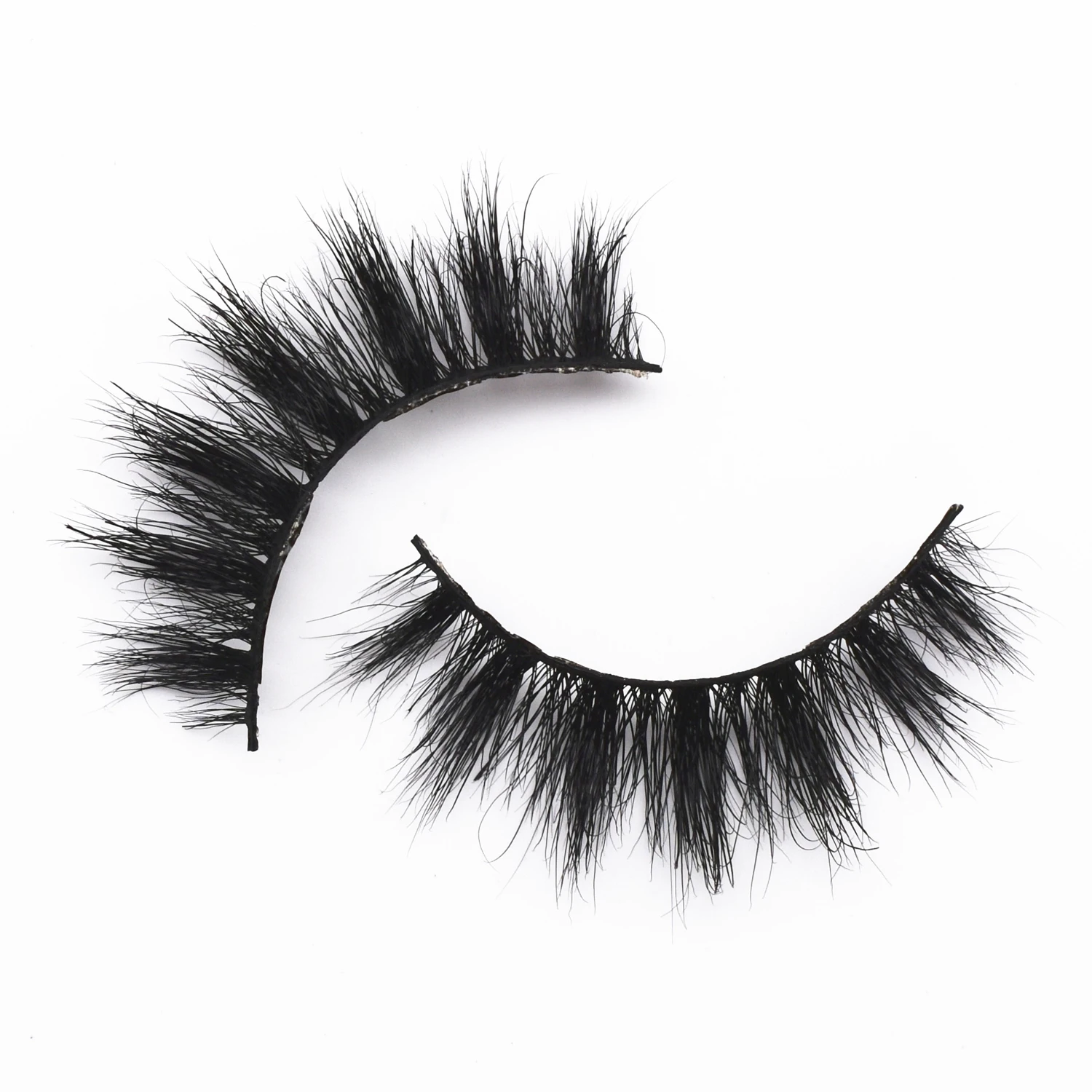 3D Mink Lashes Fluttery 3D Mink Lash Baby Doll Look Makeup Mink False Eyelash Round Shape 15mm Wispy Natural Eyelashes Full Lash