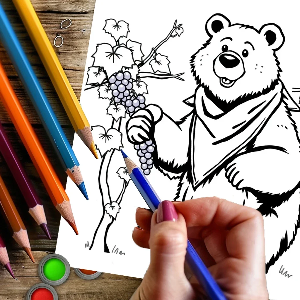 Bears Daily Life kleurboek voor volwassenen |   28-pagina's kleurboek, tekenbenodigdheden voor Kerstmis, Thanksgiving