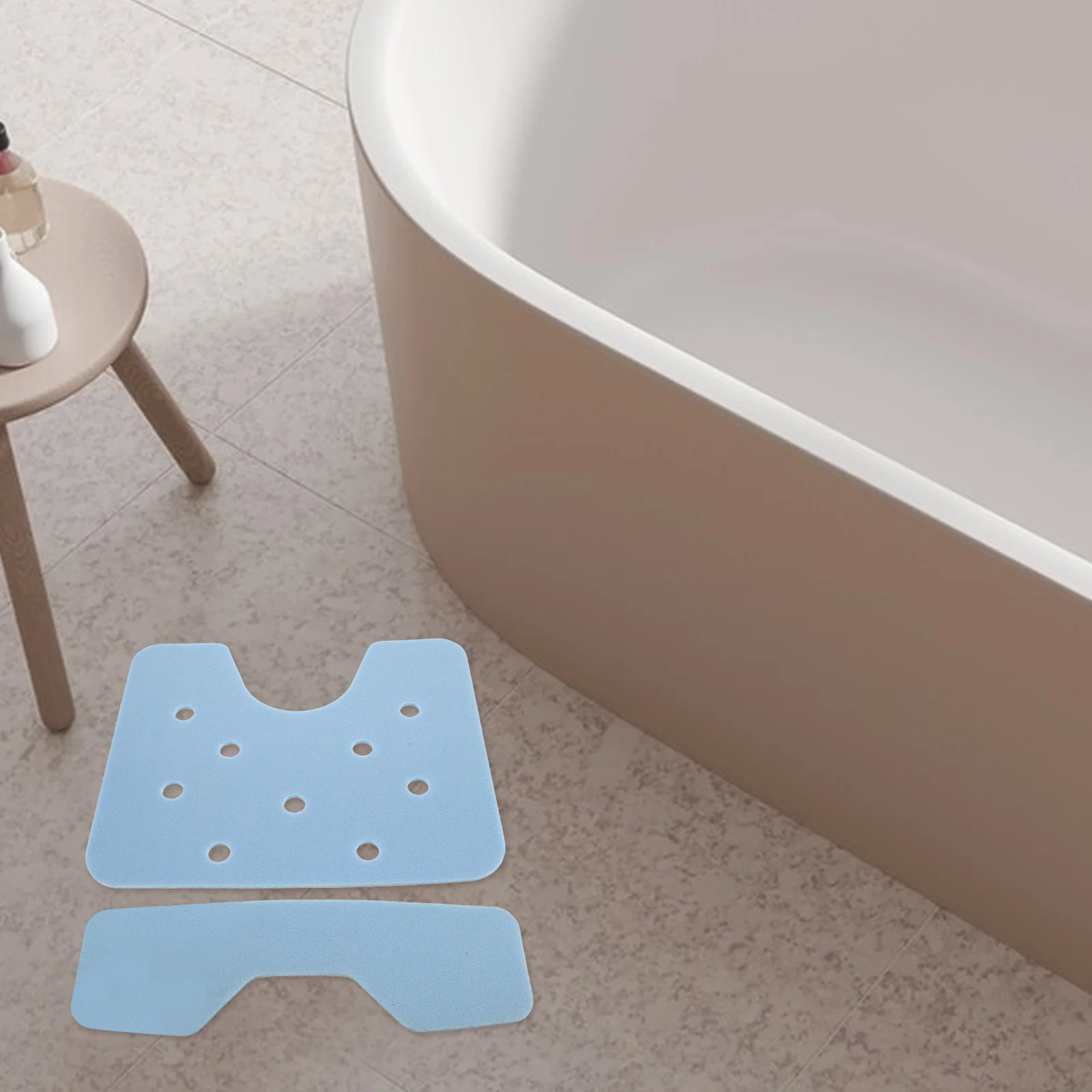 

2 Pcs Bathroom Stool Cushions Shower Chair Pad Seat Bathtub Mat Waterproof Breathable Non Slip Soft Comfortable Durability