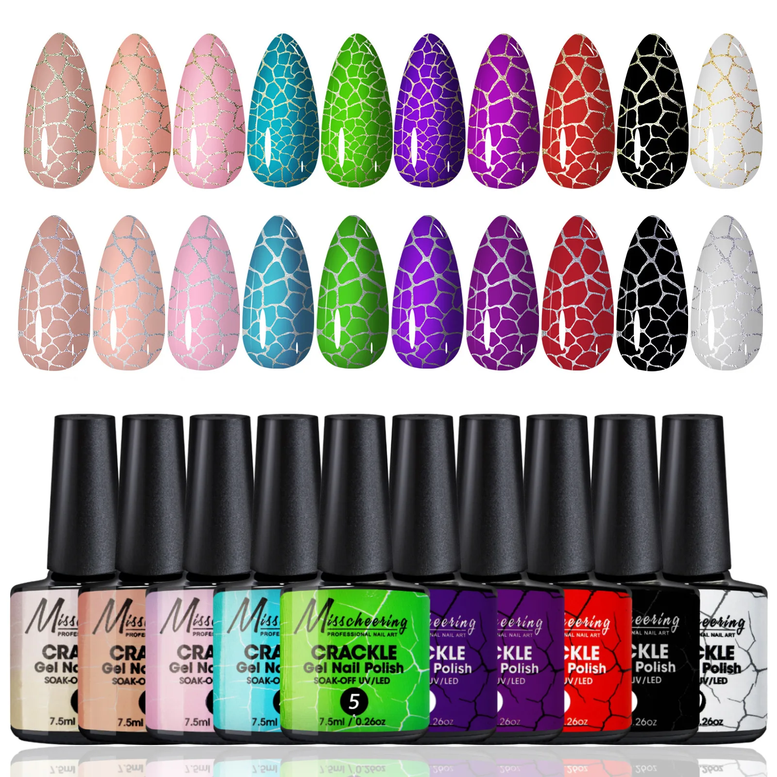7.5ml Crackle Gel smalto per unghie Hybrid Vernis vernice per unghie semipermanente Uv Led per Manicure Art unghie finte