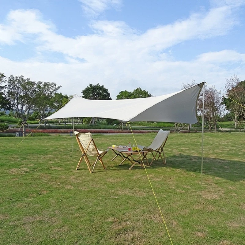 Waterproof Outdoor Sun Shelter, Tarp,Camping Tent for Tourist Garden Picnic, Beach Shade Sail, Sunshade Canopy Awning Tent, 3x4m