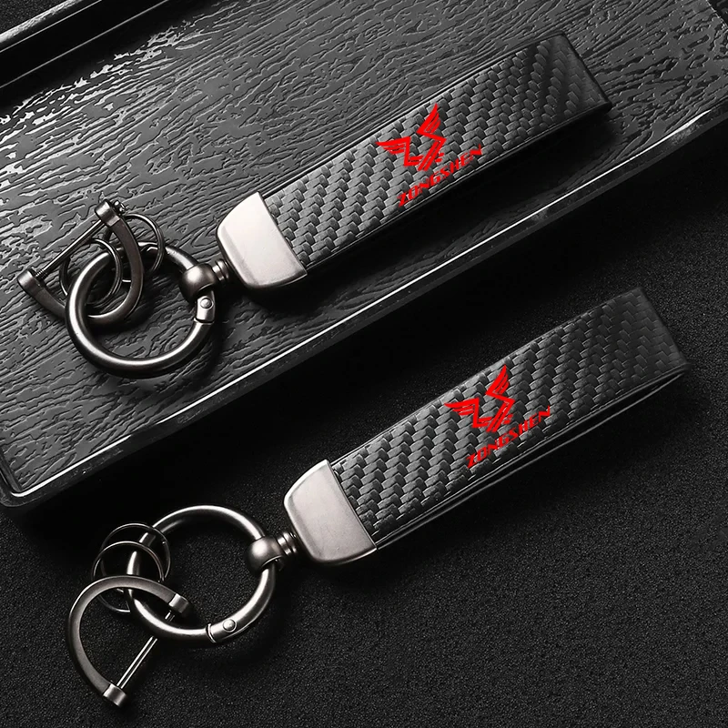 Motorcycle Key Chains KeyChain Leather Carbon Fiber for Zongshen yami 125et week8 150r 150x 200sc 250r mo ra1 Custom LOGO