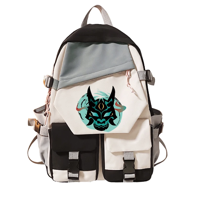 Xiao Genshin Impact Anime Backpacks Travel School Bags Back Bag Pack Genshin Impact Hu Tao Student Backpack Bags Sac A Dos