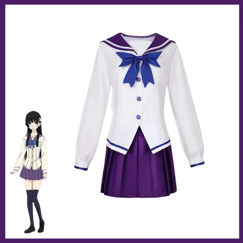 New Anime Undying Love Sanka Rea Sankarea Cosplay Costume Wig Japanese JK Uniform Purple Skirt Woman Lovely Campus Sailor Suit