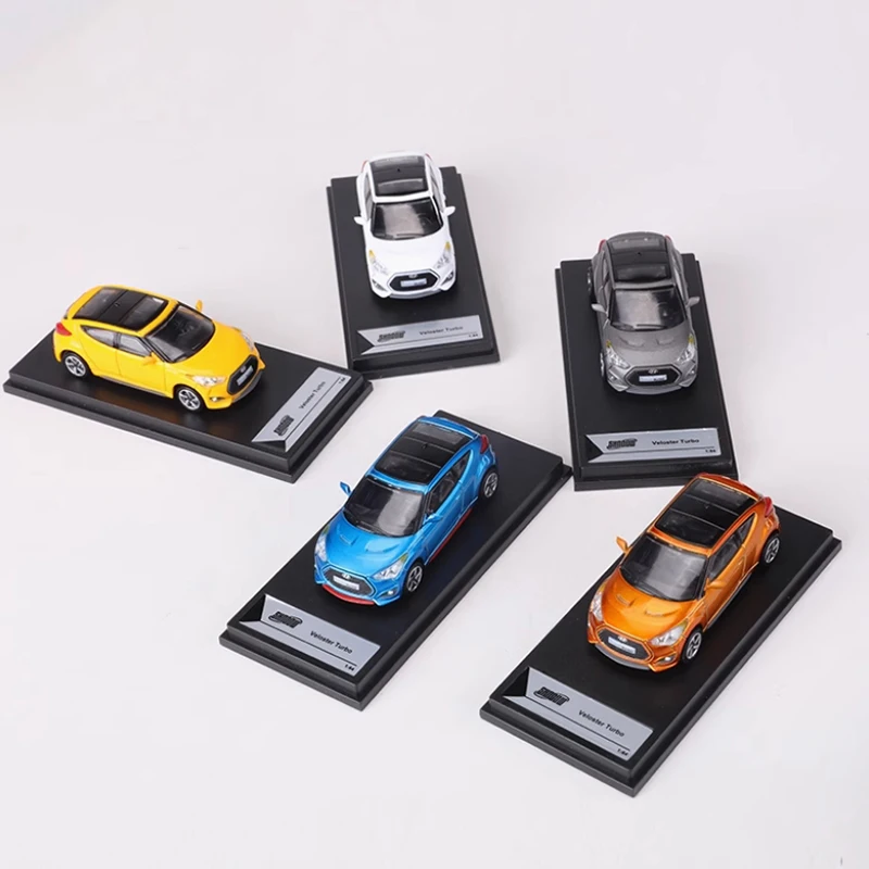 SHADOW Diecast 1:64 Scale Veloster Turbo Alloy Car Model Static Collection Decorated Holiday Gifts Toys