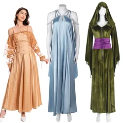 Padme Cosplay Nightgown Fantasia Costume Night Dress Disguise For Female Women Adult Halloween Carnival Party Suit