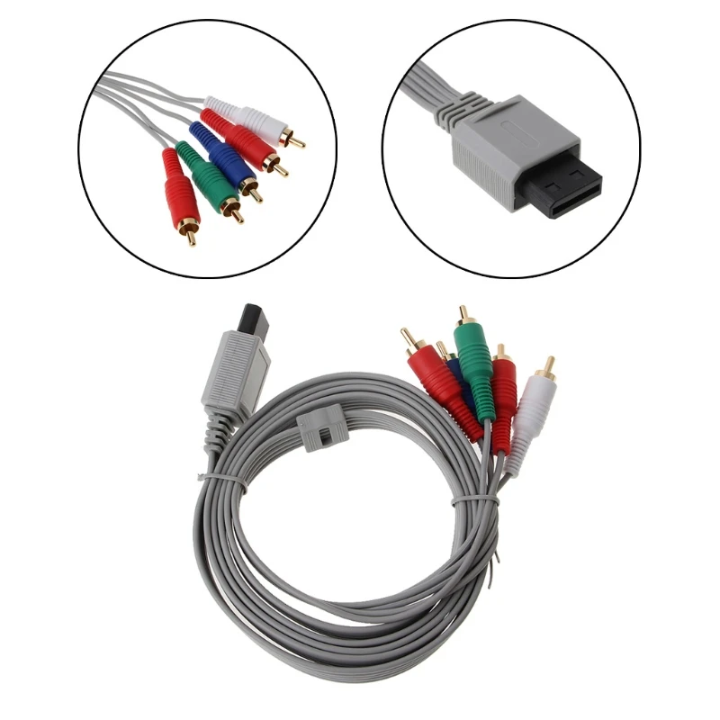 1.8m Component 1080P HDTV AV o 5RCA Adapter Cable for Wii Console