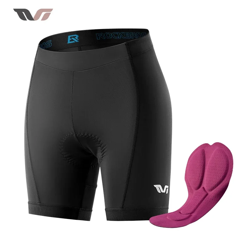 

ROCKBROS TVI Series Women Cycling Shorts Sponge Padded Pad Summer Shockproof MTB Road Bicycle Shorts Bike Half Pants Tights