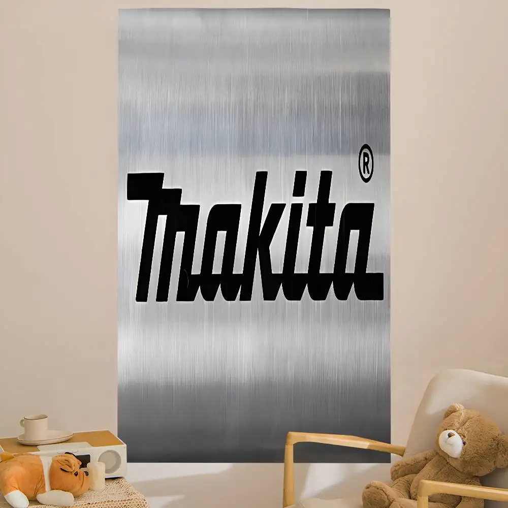 M-Makitas Tool Logo Printed Large Wall Tapestry Hanging Tarot Hippie Wall Rugs Dorm Cheap Hippie Wall Hanging