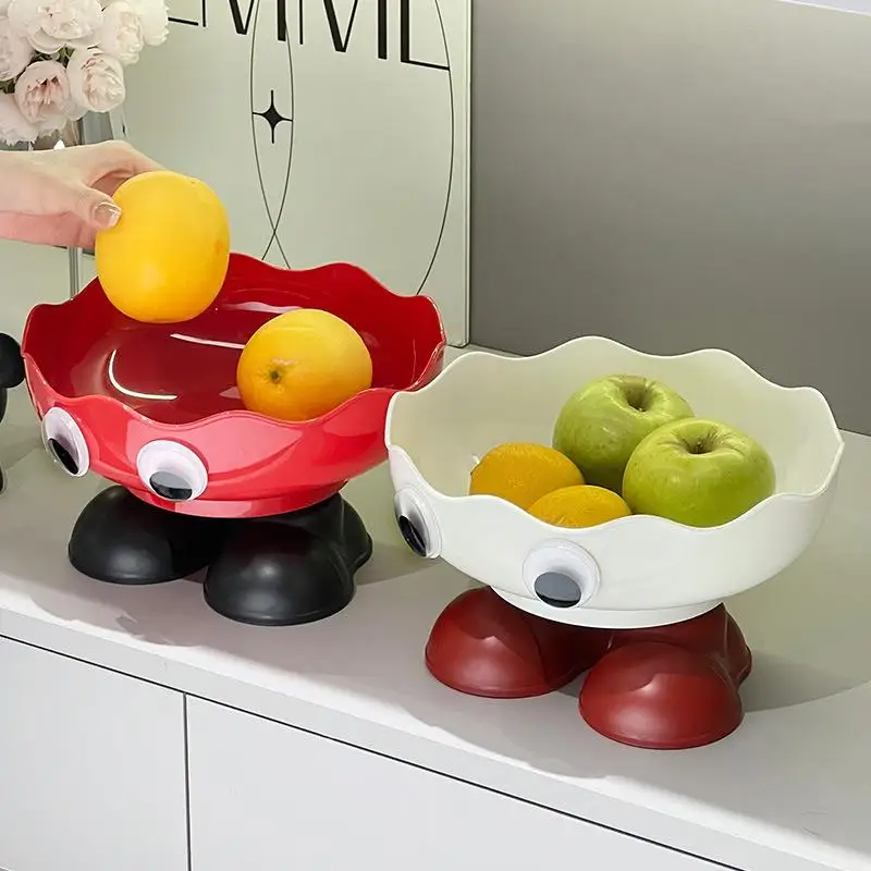 1pcs Fruit Plate Footed Fruit Bowl Drainable Stylish Plate For Fruit Candy Snacks Nuts Decorative Centerpiece Storage Bowl