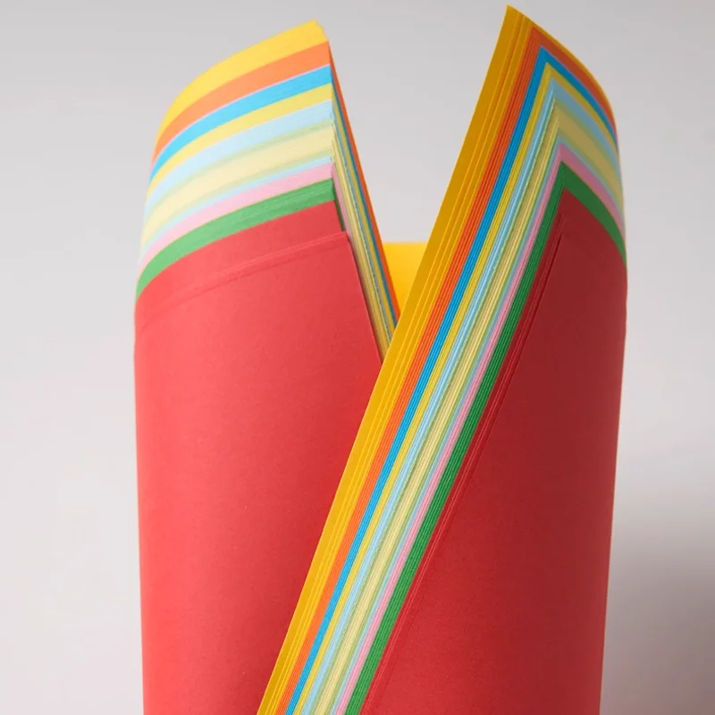 A4 80gsm ورق طباعة ملون مقاوم للماء مزدوج الجوانب 100 ورقة ورق نسخ بألوان مختلطة للمكتب المدرسي والحرف اليدوية