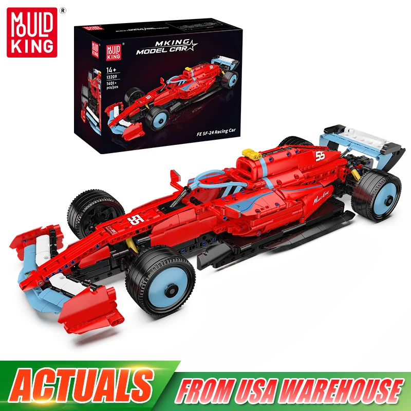Mould King 13209 Technical Car Toys The SF-24 Formula One Racing Car Building Block Assembly Car Model Brick Kids Christmas Gift