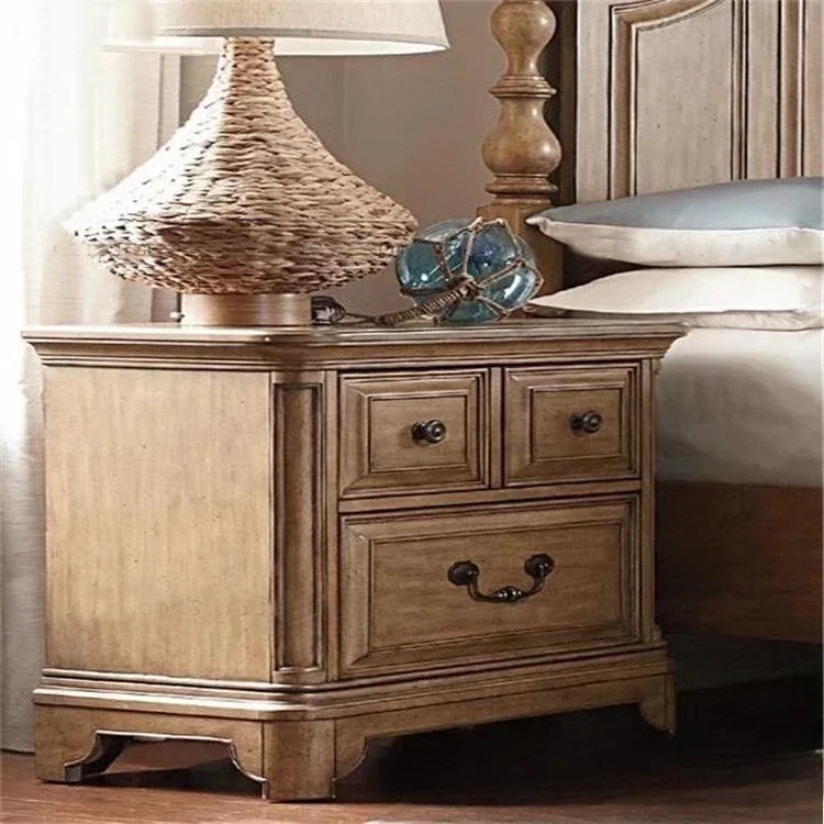 American solid wood double furniture bedroom oak engraved retro 1.8 meters wedding bed single children's bed
