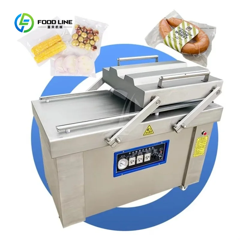 Customized Commercial Industrial Double Chamber Seal Thermoform Plastic Food Sealer Machine Skin Package Vacuum Pack Machine