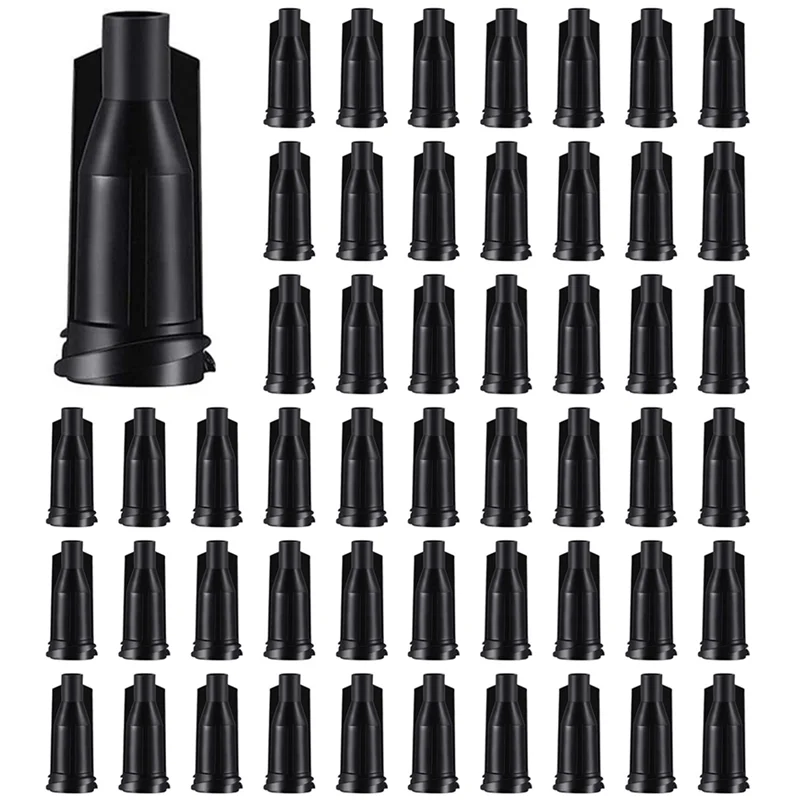 

AA46 HOT-750Pcs Tip Caps For Luer Lock, Black Dispensing Needle Tip Cap Caps Plug For Sliding Tip