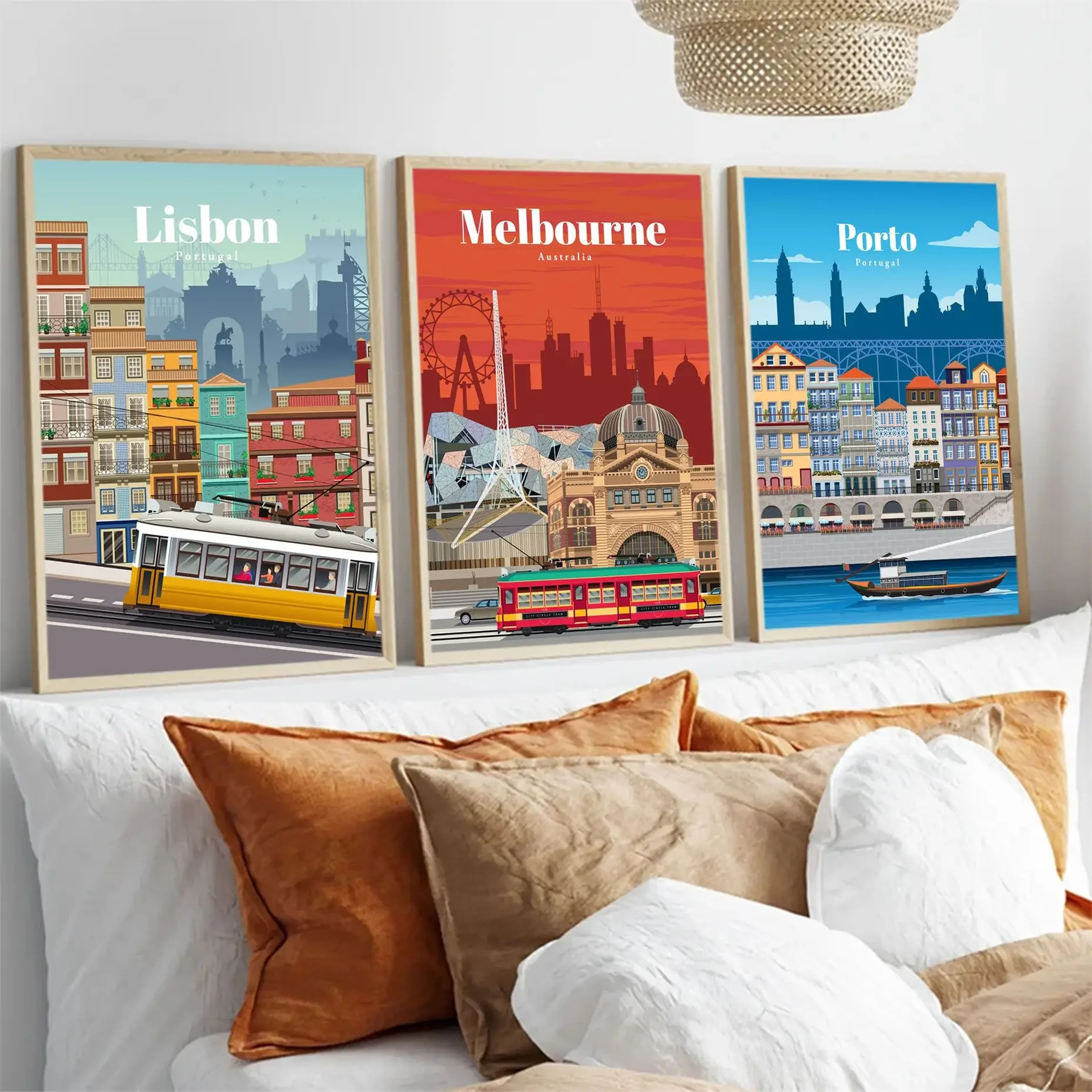 World Travel Minimalist Vintage Posters New York City Whitepaper Poster Prints Posters Artwork Aesthetic Art Wall Painting