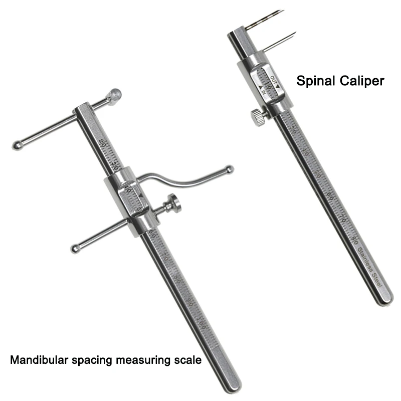 

Dental Sliding Caliper Chin Indicator 20-100mm 0-80mm Implant Measuring Gauge Ruler Adjustable Denture Instrument