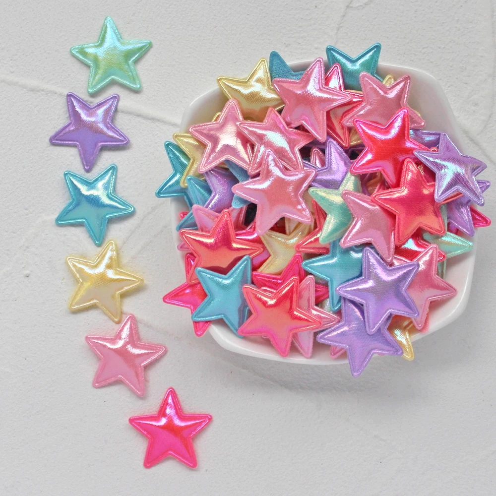 100 قطعة 18/25/26/33 مللي متر بريق مبطن ستار زين إمدادات الحفلات عيد ميلاد Craft بها بنفسك الحرفية اليدوية الخياطة اكسسوارات مقاطع شعر الطفل #5