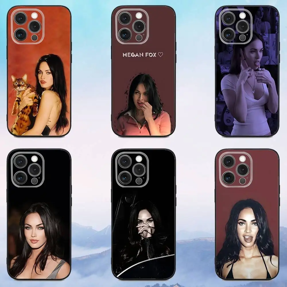 

M-Megan Actor F-Fox Phone Case For iPhone 17,16,15,14,13,12,Pro,Max,Plus,E,SE4,Air,Mini Black Soft Cover