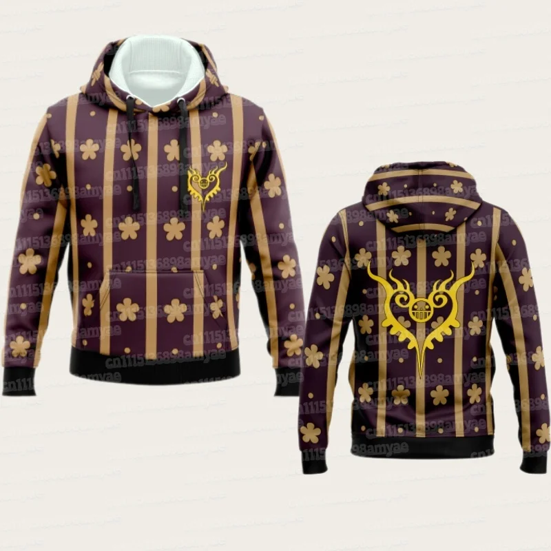 One Piece Trafalgar Law 3D Digital Cartoon Print Logo Anime Cosplay Kleidung Hoodie Warmer Pullover Jacke Peripherieartikel Familienoutfit – Detail 7