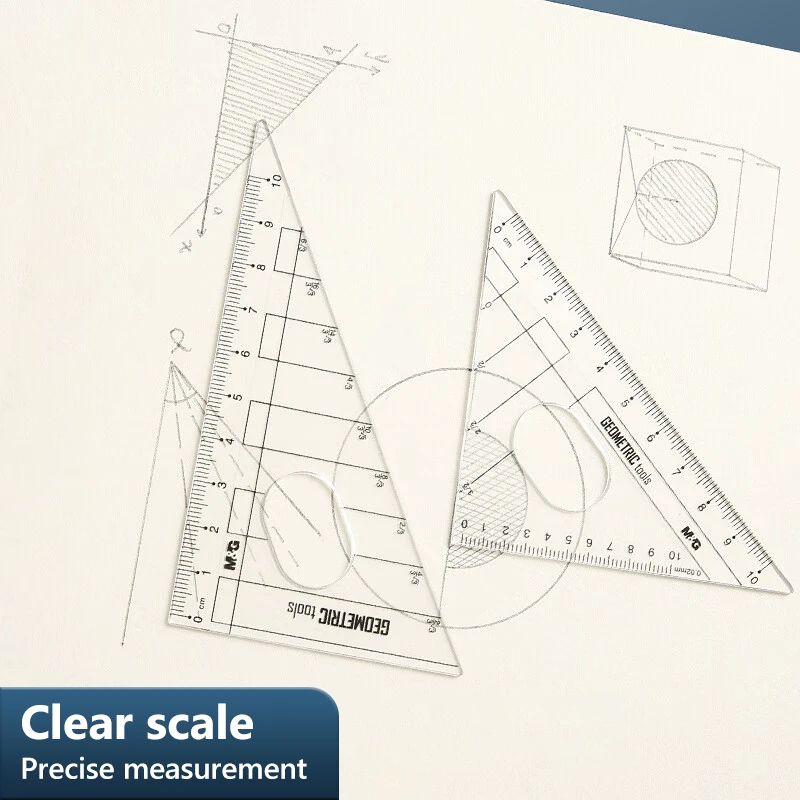 M & g-コンパスセット定規と測定、プロの多機能描画ツール、8個セット、学習