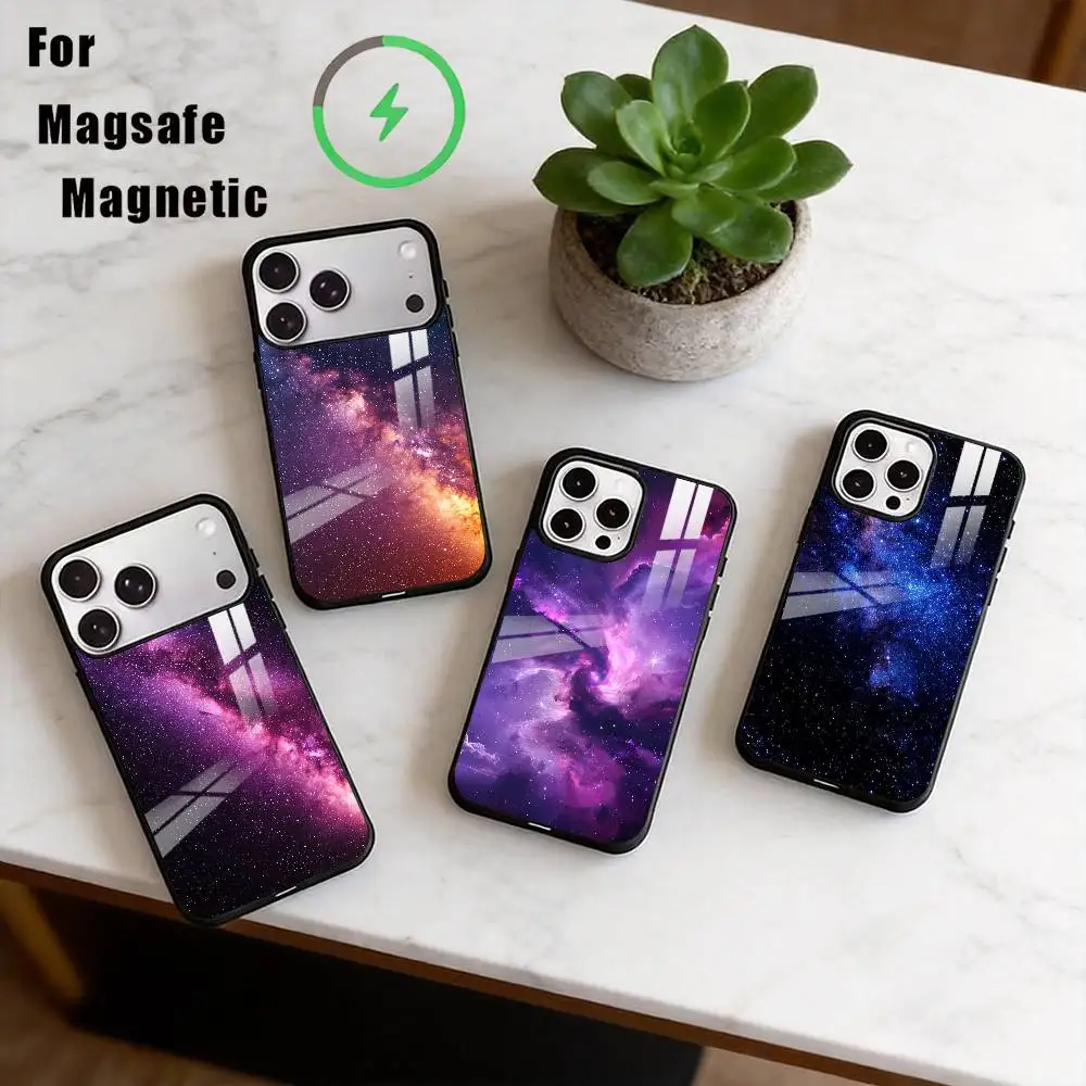 

Чехол для телефона Space For Galaxy Universe для iPhone 17, 16, 15, 14, 13, 12, 11 Plus, Pro, магнитный, для беспроводной зарядки Magsafe