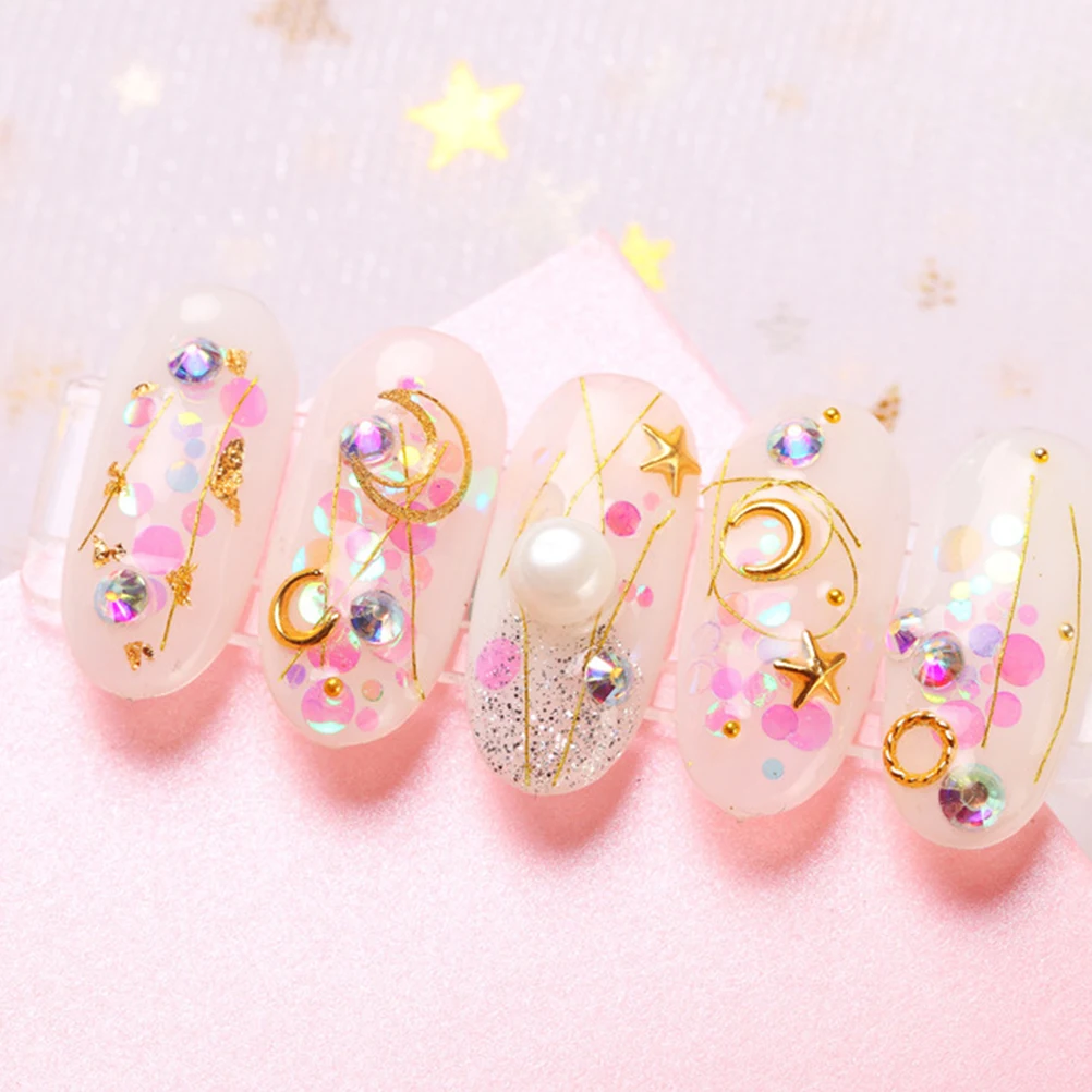 

16pcs Art Metal Wire Gold Thread For Diy Manicure Decorations Shiny Nail Nail Decorations Art Accessories Craft Tools