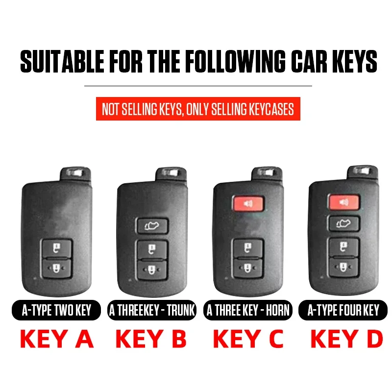 Car Remote Key Case Cover Shell Fob for Toyota Auris Camry RAV4 Avalon Yaris Verso 2013 2014 2015 2016 2017 2018 Accessories view 2