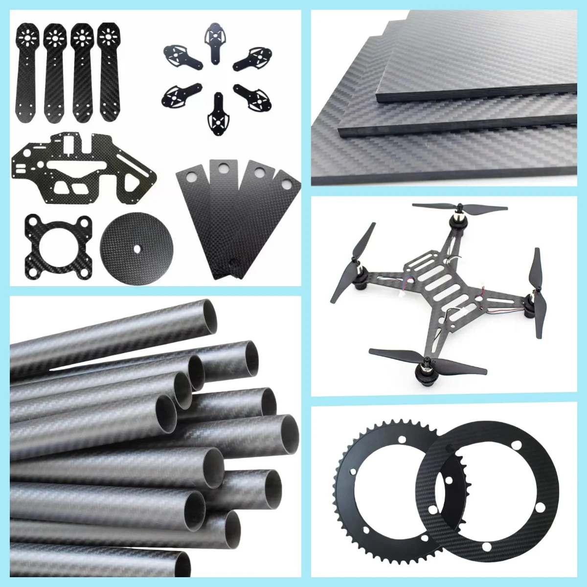 

Carbon Fiber Panel Sheet Plate CNC Cutting Carbon Board Process Customized FPV Frame Drone Arm Robot Part RC Car Accessary