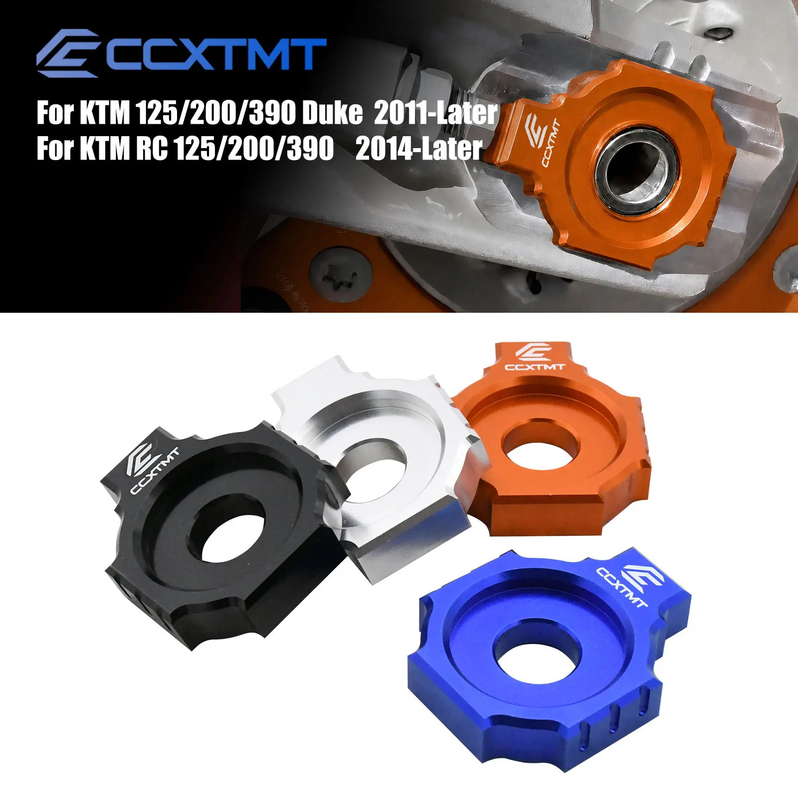 CNC Chain Adjuster Regulator Slider Block Aluminum For KTM 125 200 390 Duke 2011 Later For KTM RC 125 200 390 2014 Later