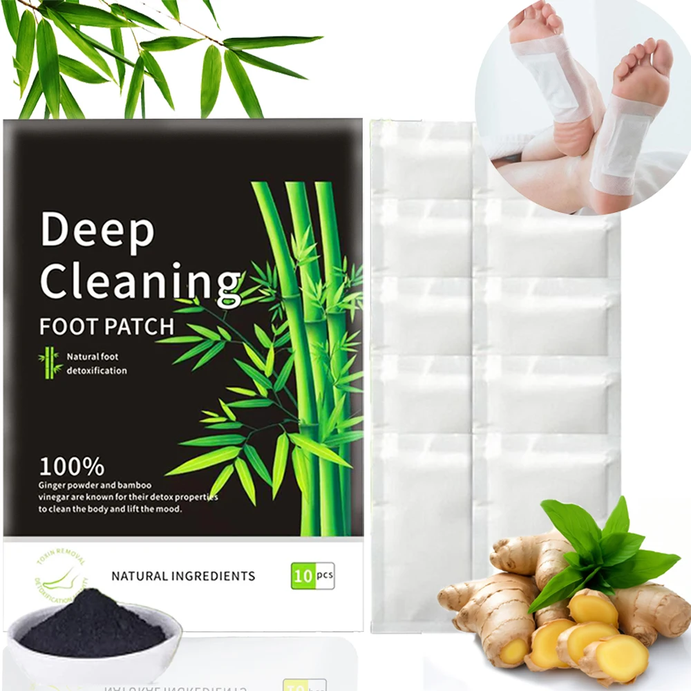 Detox Foot Patches Pads Natural Herbal Stress Relief Feet Body Toxins Detoxification Deep Cleansing Pad Health Care