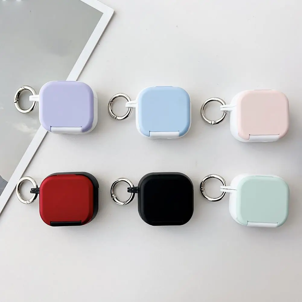 เคสป้องกันสําหรับ AirPods 4 พร้อมกระจกแต่งหน้าและที่วางโทรศัพท์ เคสหูฟังอเนกประสงค์สําหรับอุปกรณ์เสริม AirPods 4