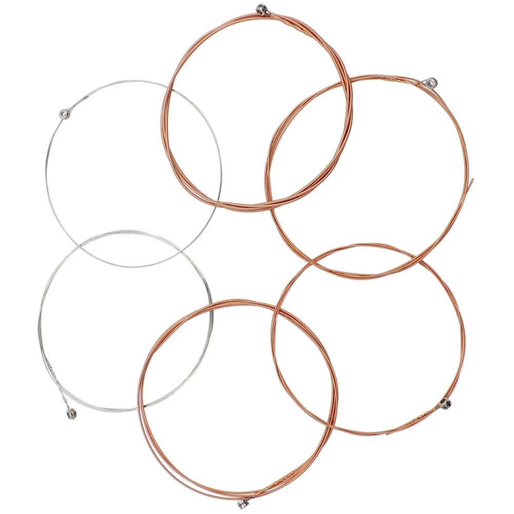 

6pcs Acoustic Strings Folk String Replacement Stainless Steel Durable Metal String Set For Folk Guitar Accessories Guitar Parts
