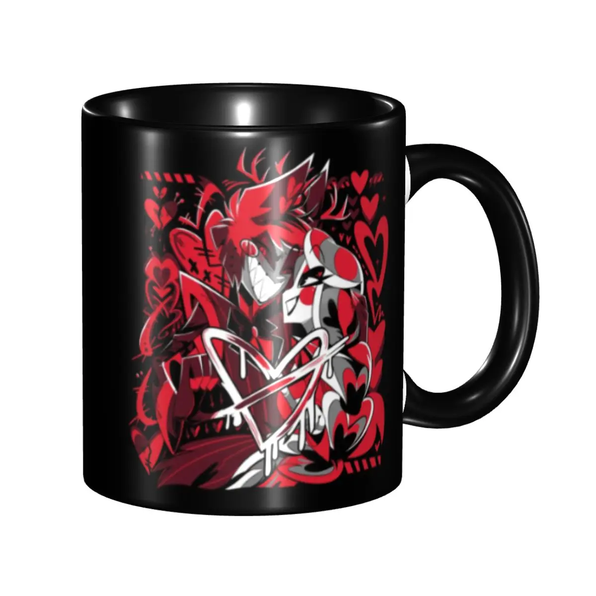 

Hazbins Anime Animation Hotel Alastor And Charlie Coffee Mug DIY Customized Ceramic Tea Milk Mug Cup