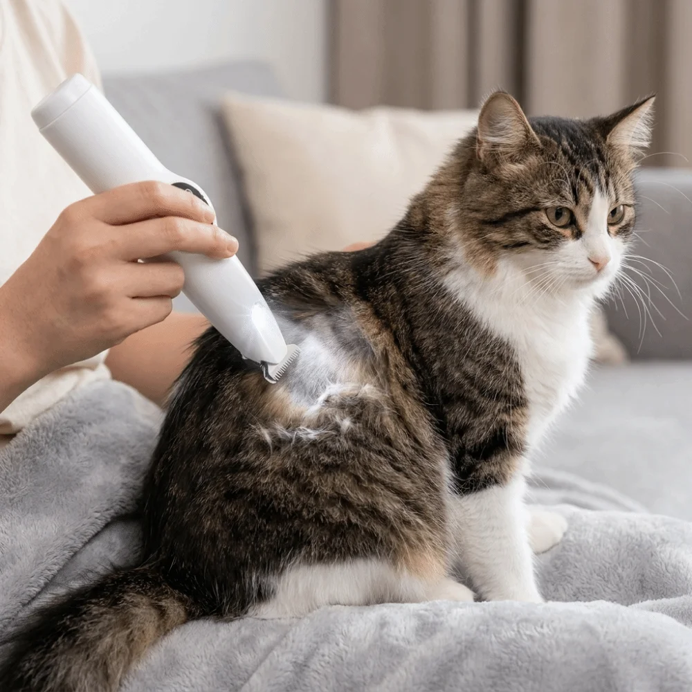 USB Rechargeable Pet Electric Clipper Safety Waterproof Cat Nail Clippers LED Display Low Noise Pet Grooming Kit Home Use