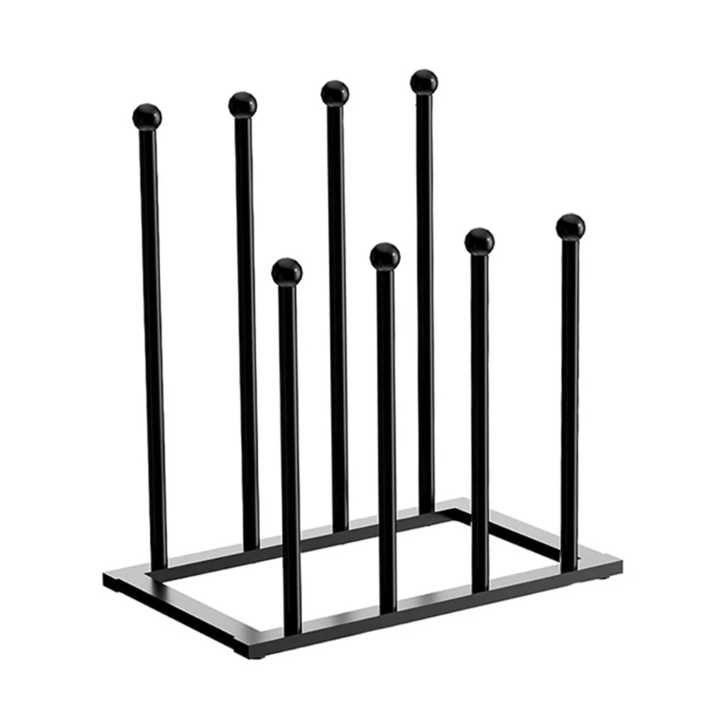 Black Standing Boot Rack Sturdy Cast Iron Shoes Storage&Stand Metal Shoe for Rain Boot Snow Boot