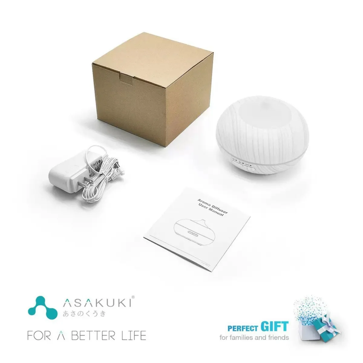 Ultrasonic Aromatherapy Diffuser & Humidifier  7 Color LED Lights, 3 Timer Settings, Large Room Coverage for Home, Office, Bedro