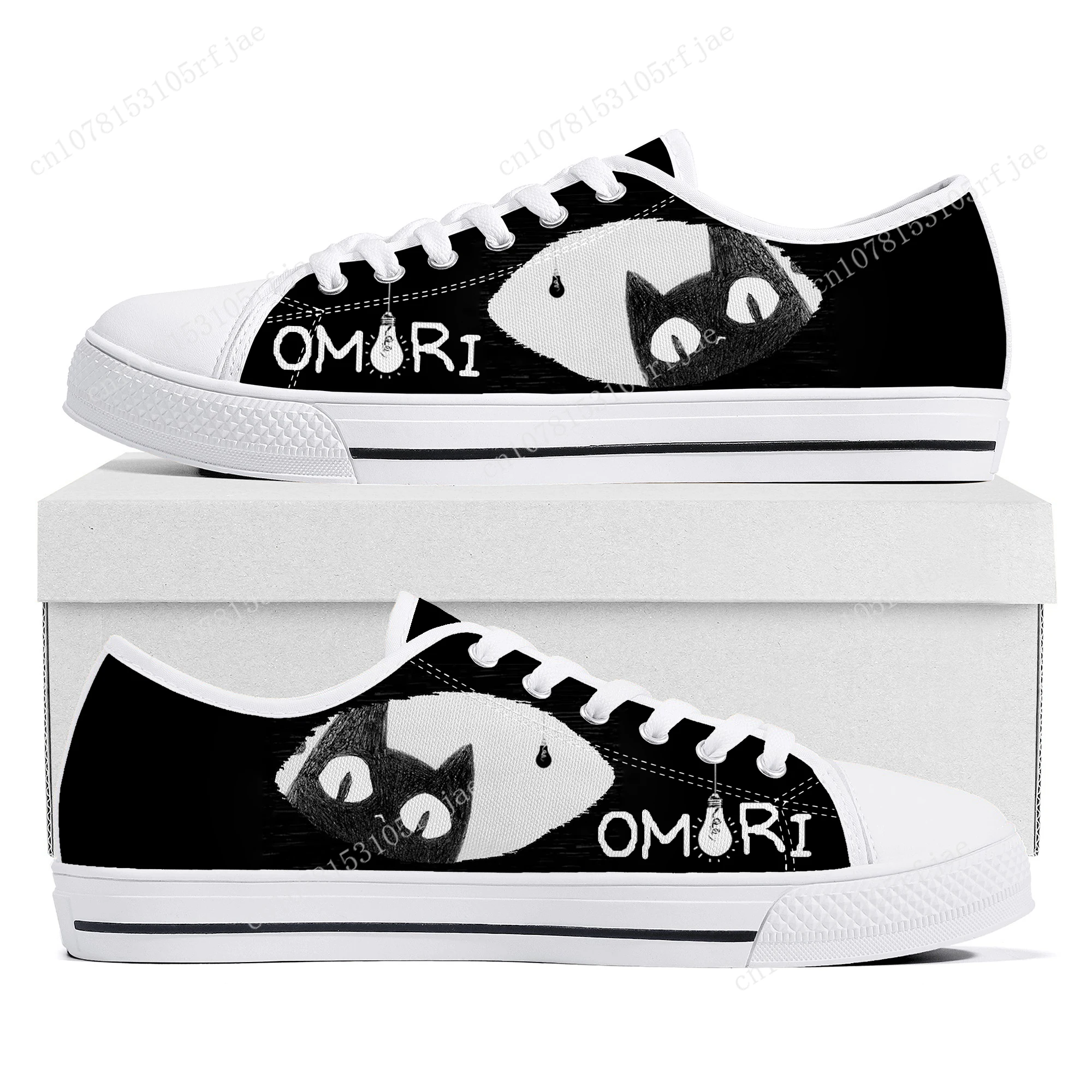 Omori Low Top Sneakers Hot Cartoon Game Womens Mens Teenager High Quality Fashion Canvas Sneaker Couple Custom Built Shoes