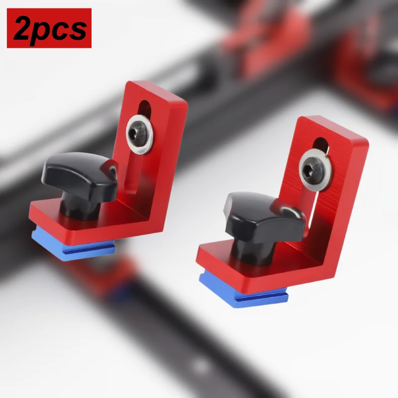 2pcs Fixed T-Slot Miter Track Stopper for 30 Type T-track Stop T-Slot Limiter Woodworking DIY Workbench Tools