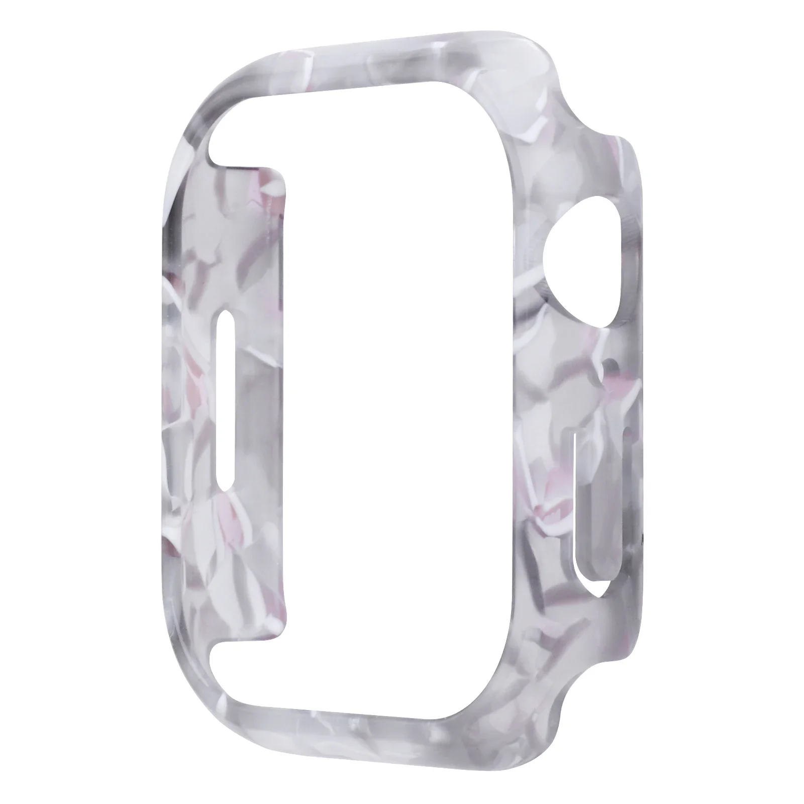 Resin Case for Apple Watch Cover Series9 8 7 6 5 4 SE Hollow Out Protective Frame Case for IWatch 45mm 41mm 40mm 44mm Protective