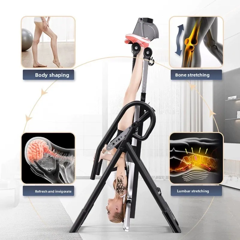 LMM household fitness equipment upside down traction auxiliary artifact inverted stretching lumbar chair inverted hanger