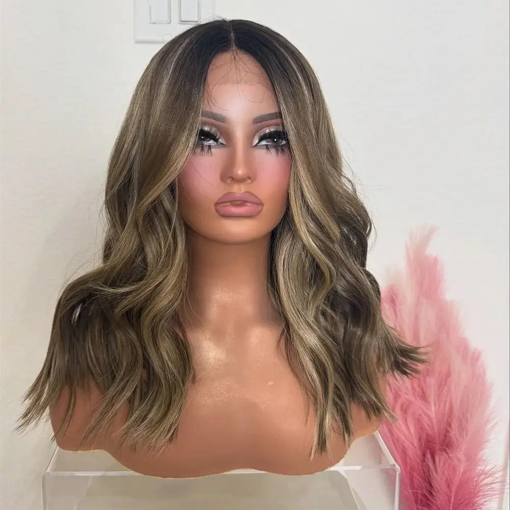 

Бесклеевые синтетические парики спереди, предварительно выщипанные с детскими волосами, естественная волна, 13x4 HD, парики спереди, для чернокожих женщин